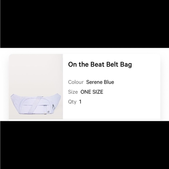 lululemon On The Beat Belt Bag Serene Blue - Picture 2 of 5